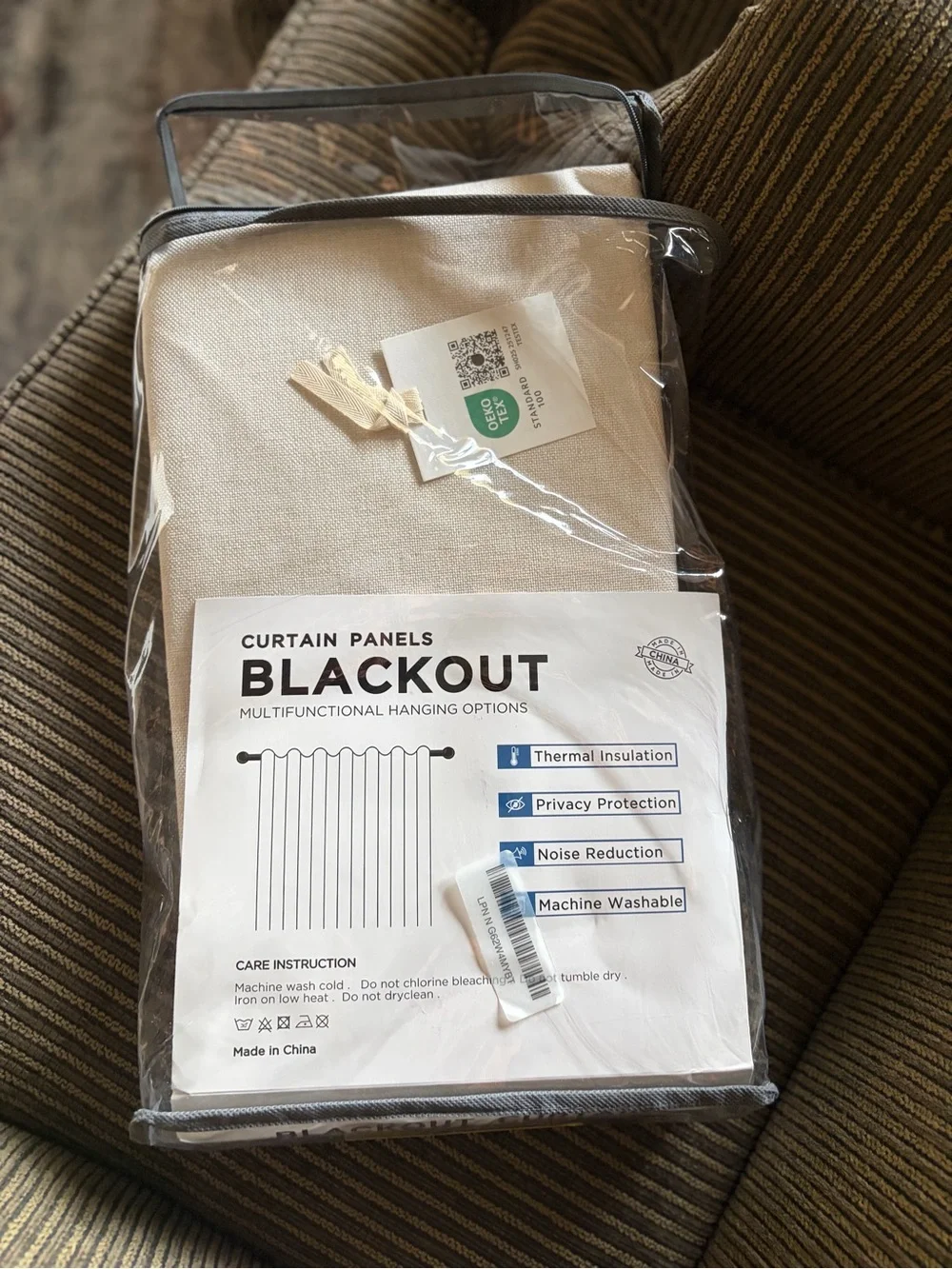 Blackout Curtain Panels - Cream/Taupe